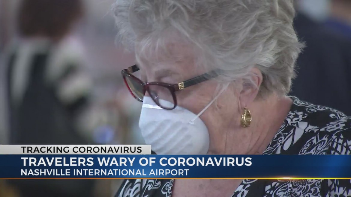 Travelers at BNA Take Extra Precautions Against Coronavirus